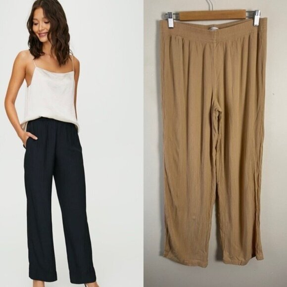 Aritzia Babaton Hughes Pant high waisted wide leg pull on trousers size medium - Picture 1 of 11